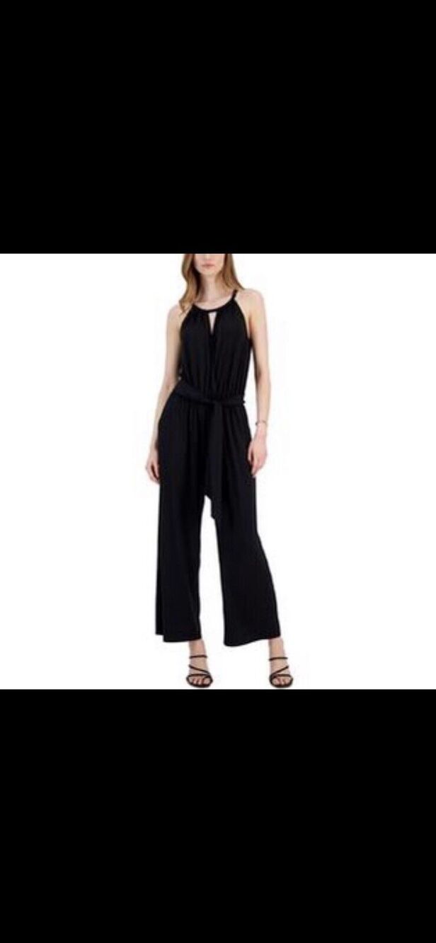 JPR Studio Women's Tie Waist Halter Jumpsuit Black Size Small B24.6